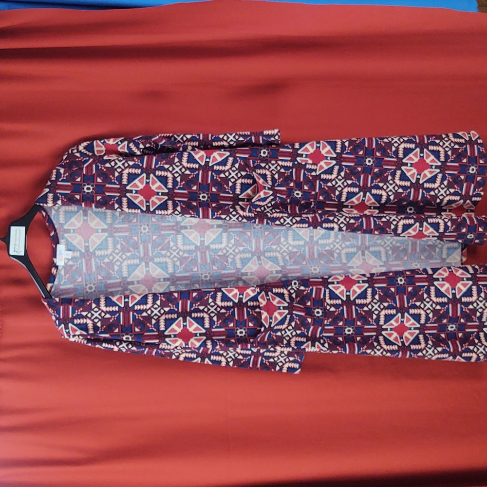 LuLaRoe Sarah Style Cardigan/Duster with pockets Sz Medium